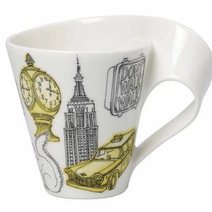 Villeroy & Boch Cities of the World - 4 Coffee Mugs (NYC, London, Rio, Moscow)